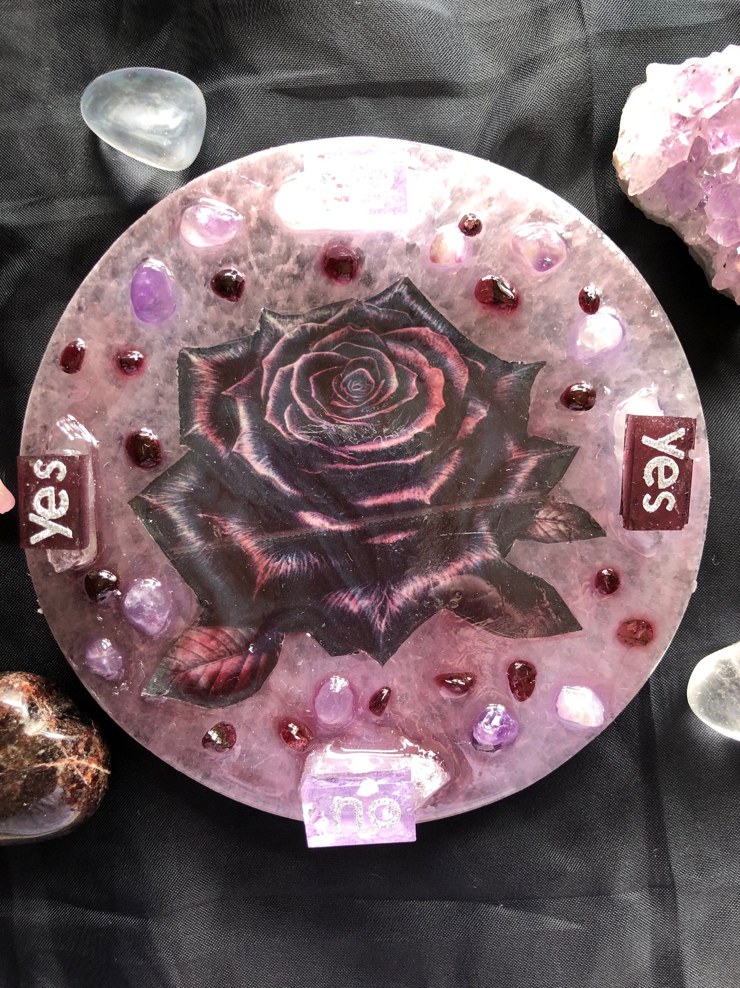 Psychic Crystal Selenite Divination Plate