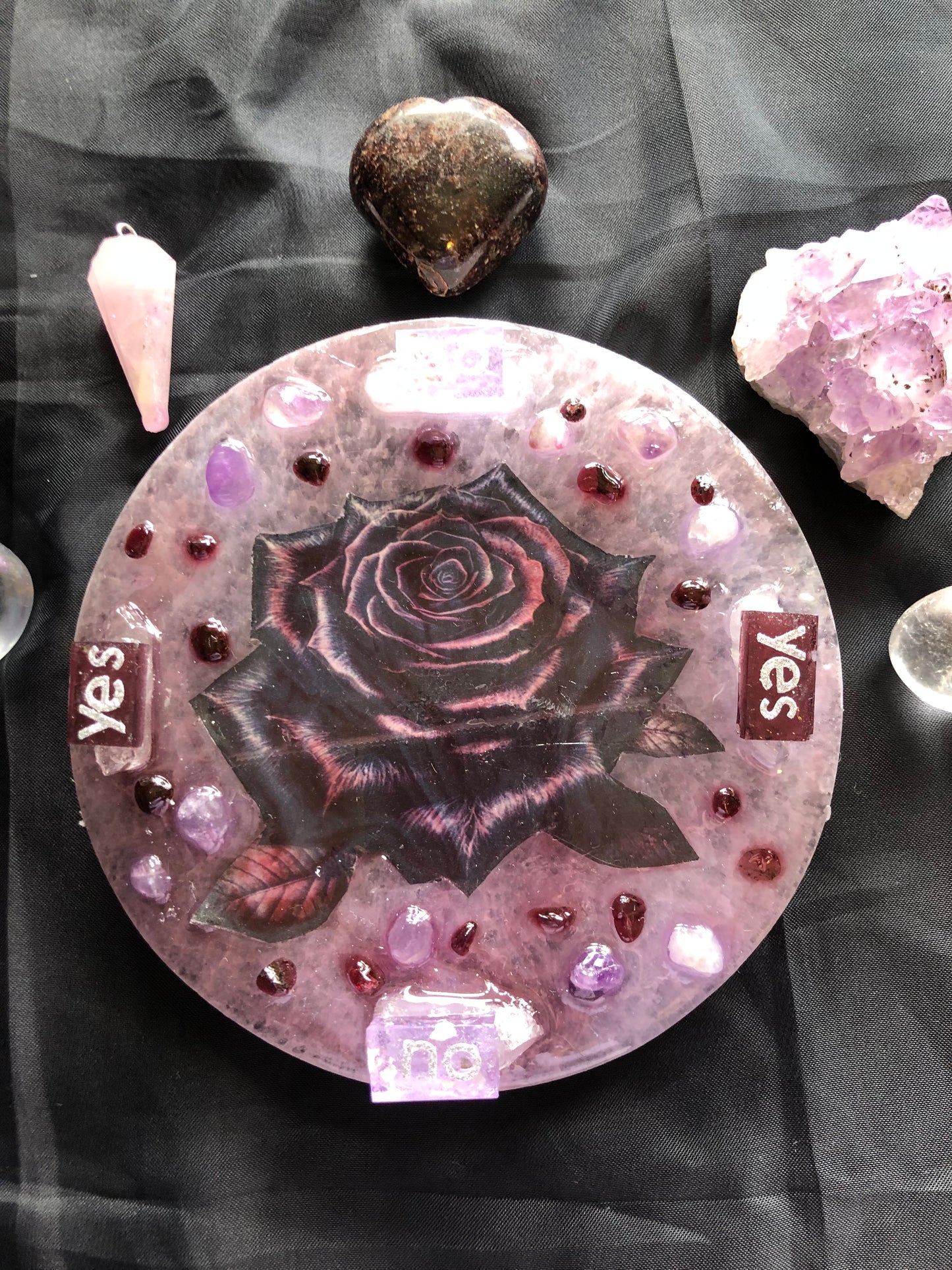 Psychic Crystal Selenite Divination Plate