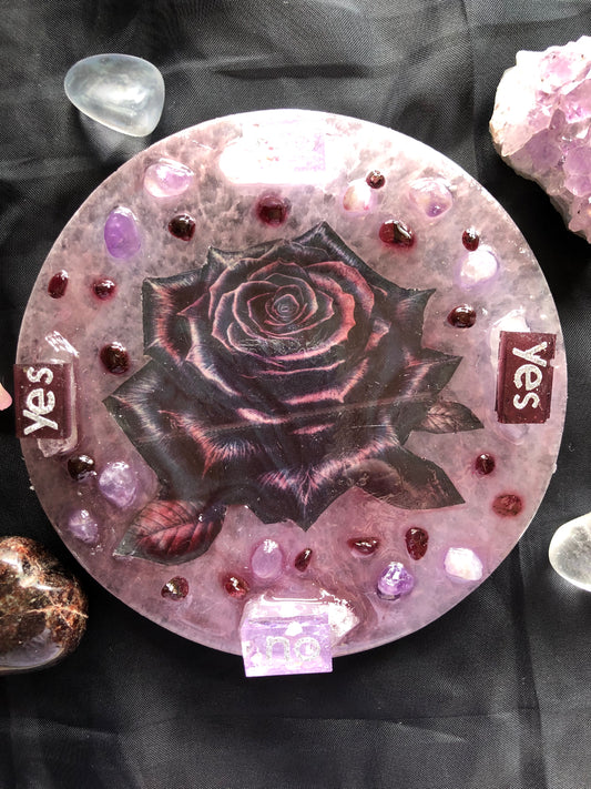 Psychic Crystal Selenite Divination Plate